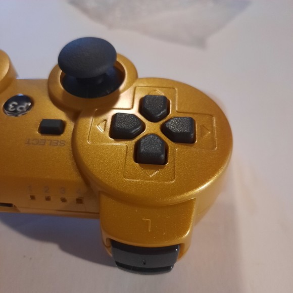 Wireless Controller Double Vibration Gamepad Joysticks for Playstation 3 - Gold - Picture 5 of 9